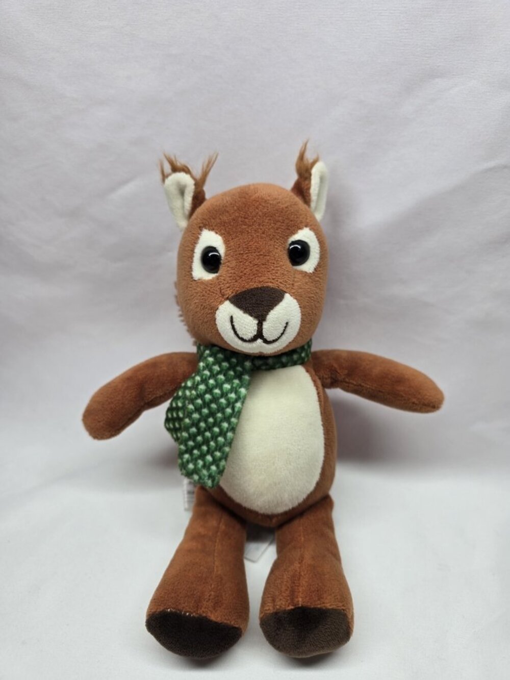 Ferrero Kinder Brown Chestnut Squirrel Chipmunk Green Scarf Plush Soft Toy 10"